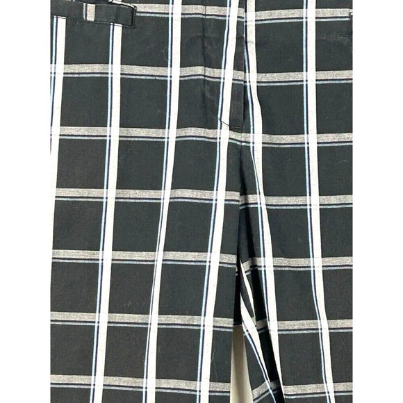 Tommy Hilfiger Golf Women Sz 12 Black Madras Plaid Bermuda Shorts Cotton Casual - Picture 8 of 12